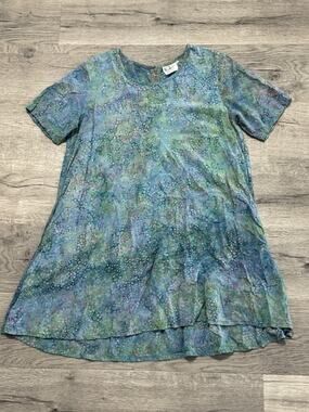 Go Fish Women’s Clothing Vintage Dress M Multicolor Print Short Sleeve Pockets
